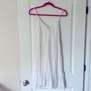 House of Harlow White Eyelet Spaghetti Strap Sundress